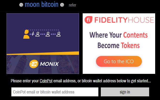 کار با سایت moon bitcoin