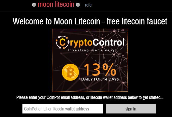 کسب لایت کوین با سایت moon litecoin